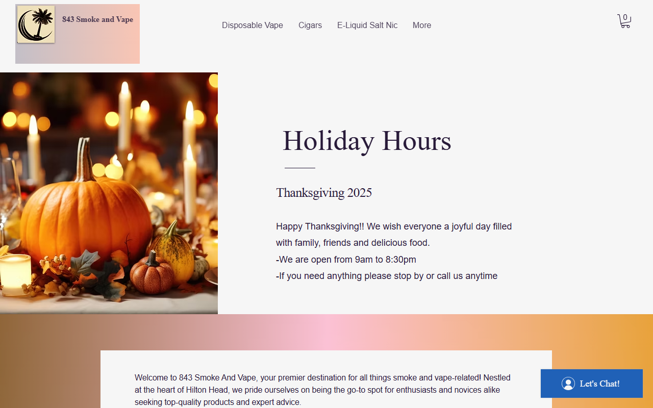 843smokevape.com screenshot