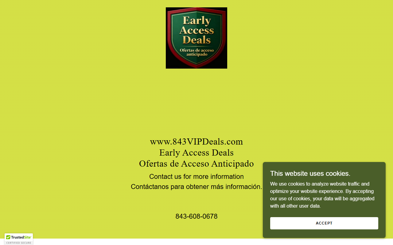 843vipdeals.com screenshot