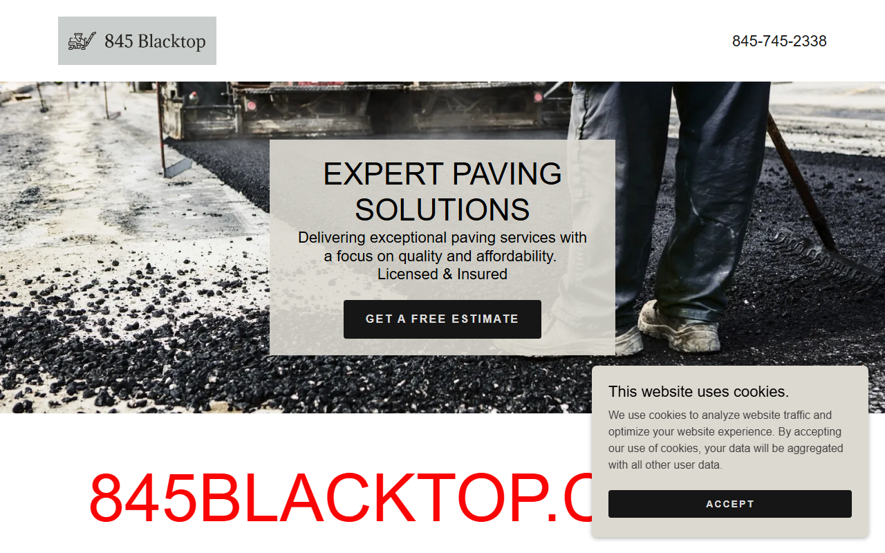 845blacktop.com screenshot