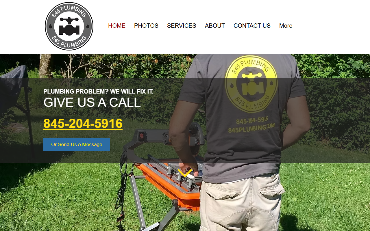 845plumbing.com screenshot