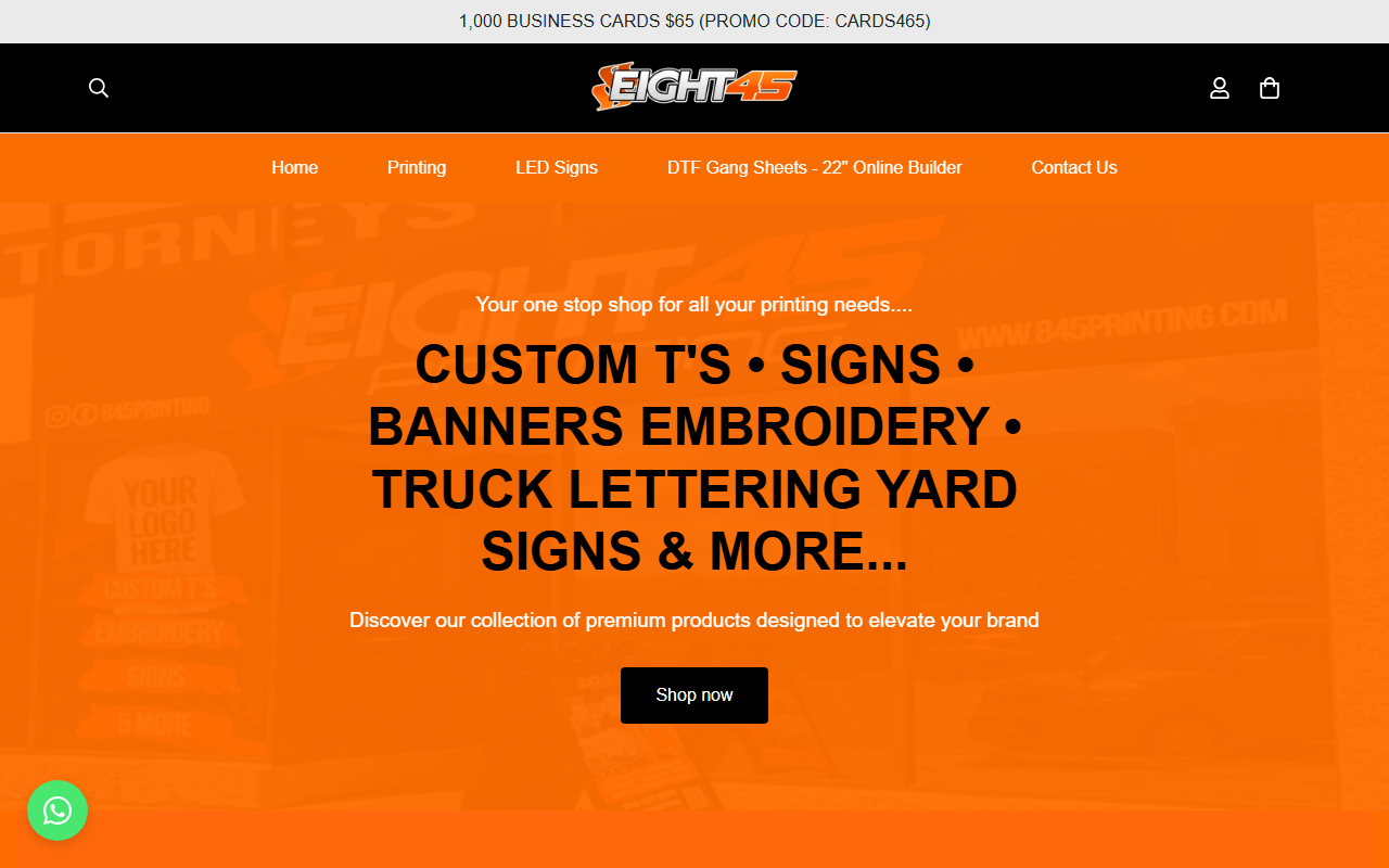 845printing.com screenshot