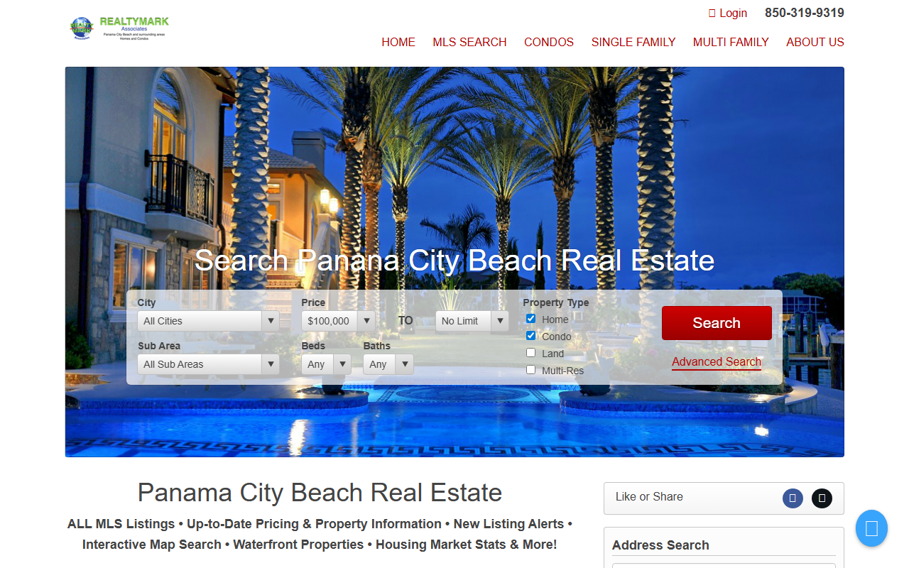 850-realestate.com screenshot