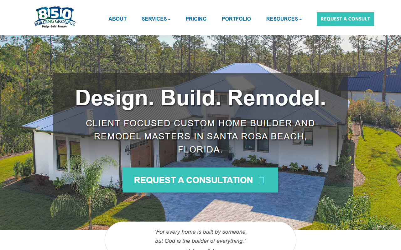 850buildinggroup.com screenshot