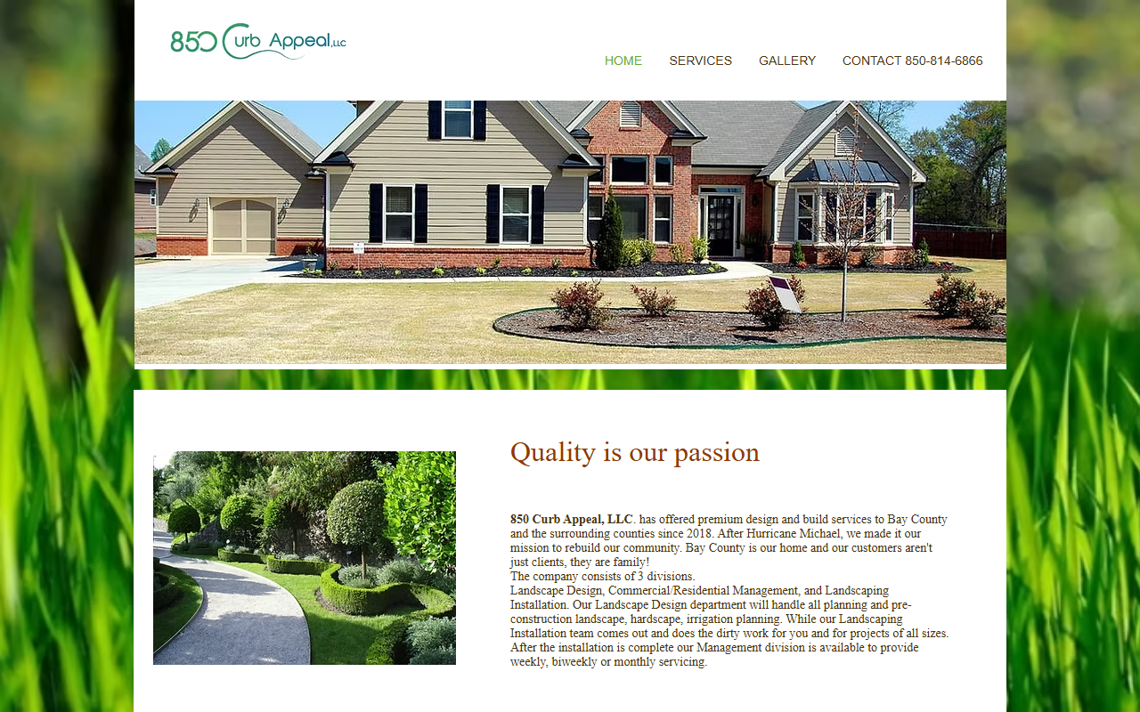 850curbappeal.com screenshot