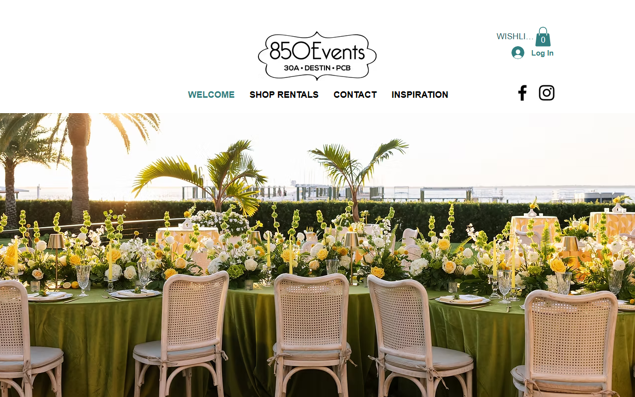 850eventrental.com screenshot