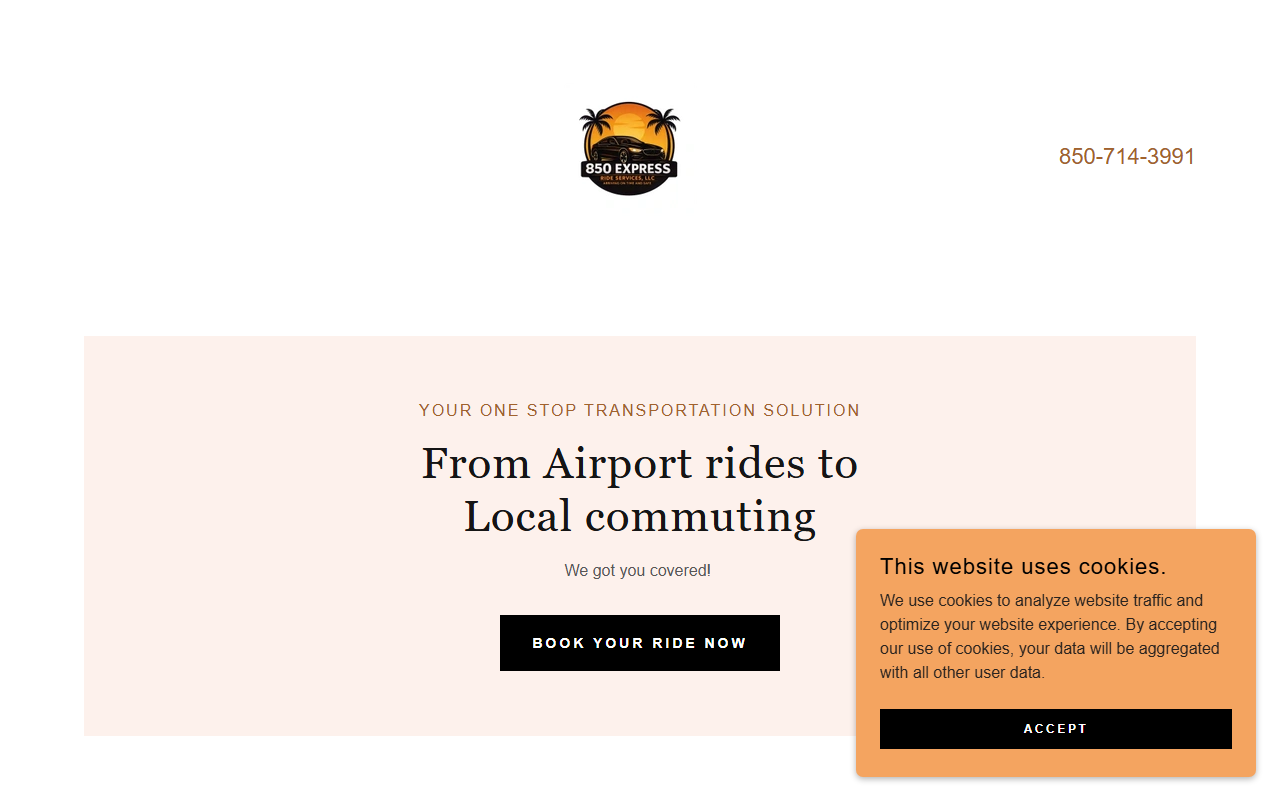 850expressride.com screenshot