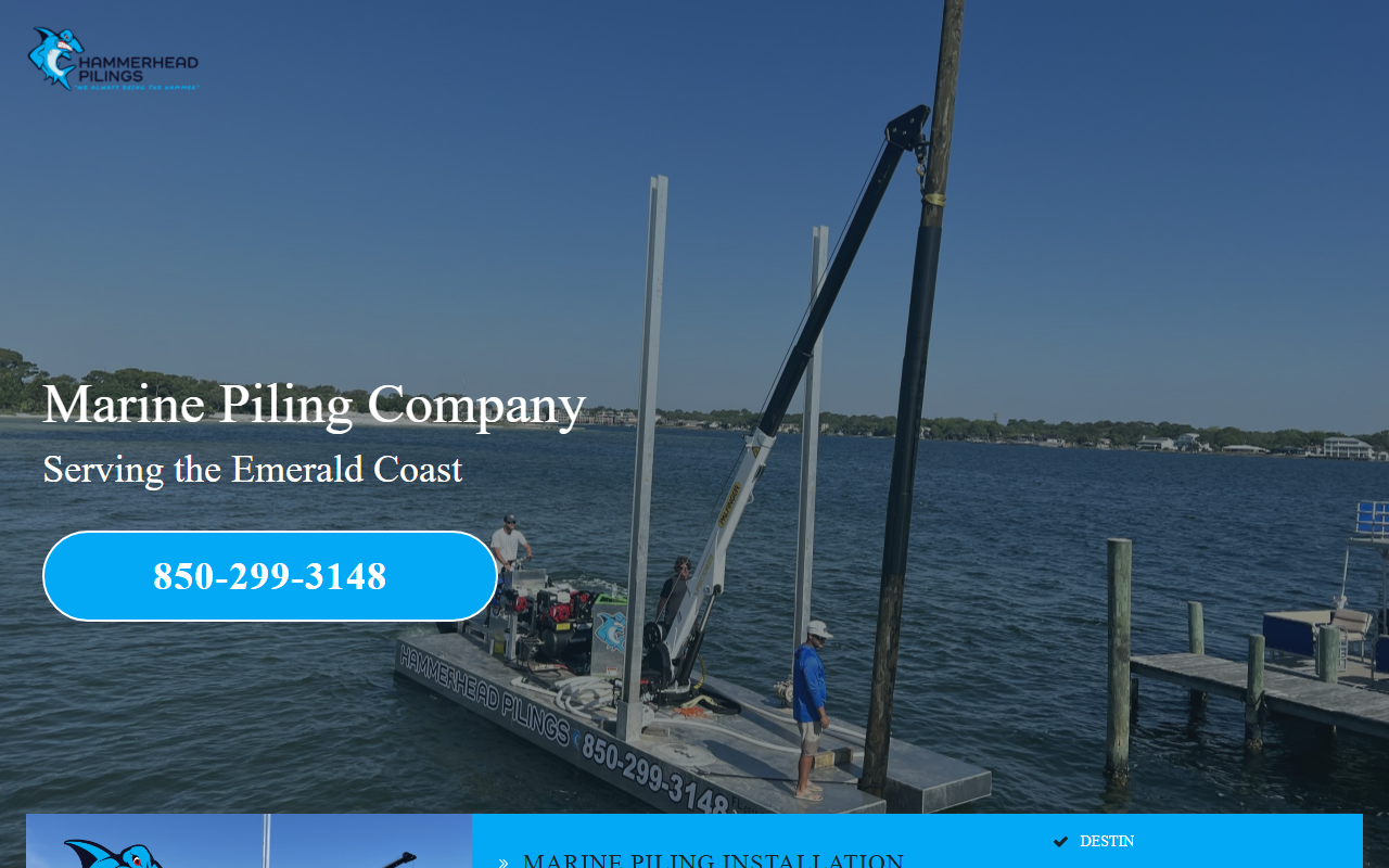 850pilings.com screenshot