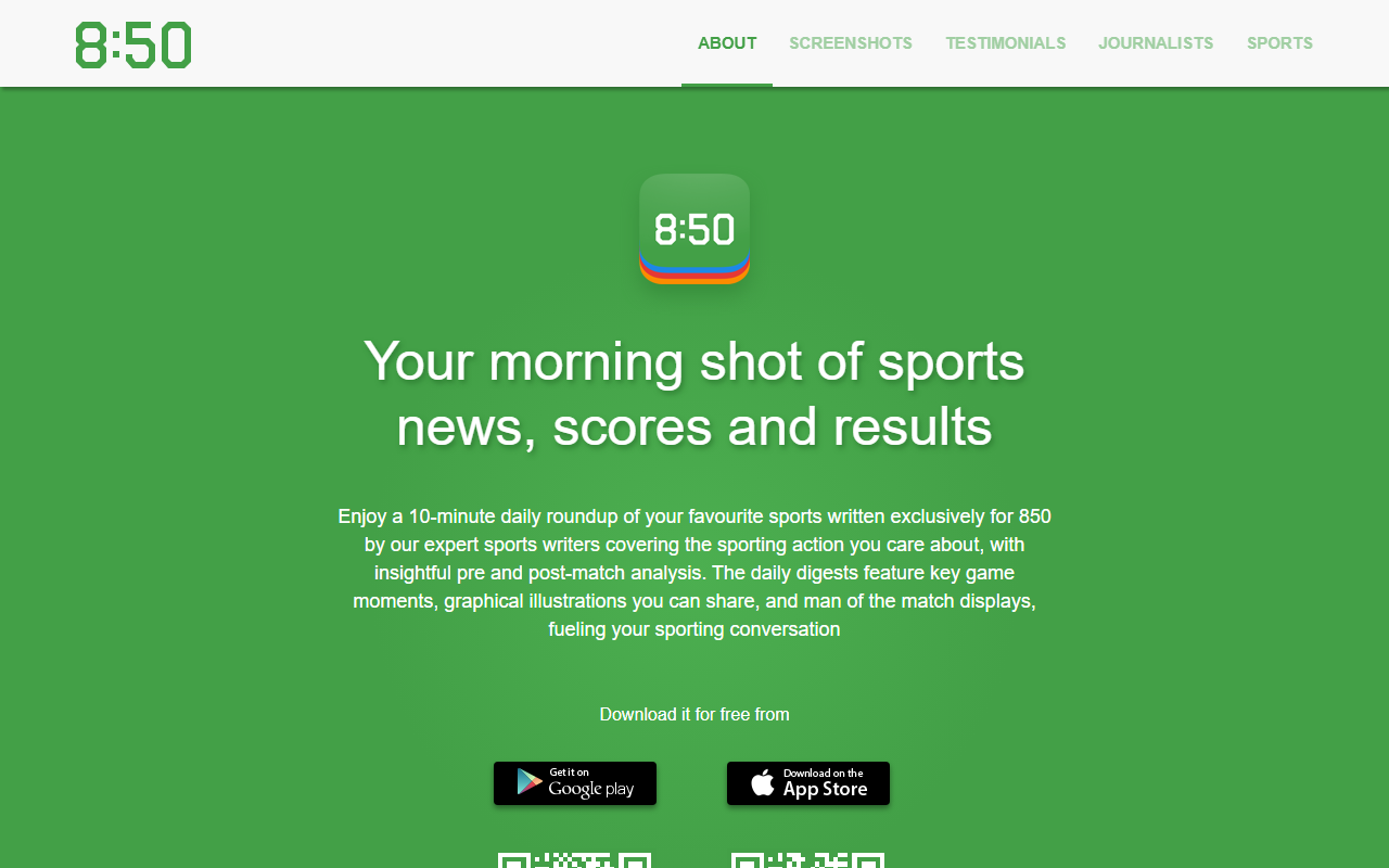 850sportsapp.com screenshot