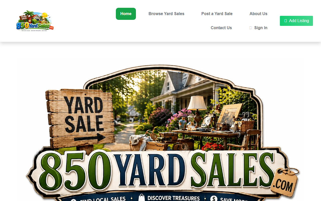 850yardsales.com screenshot