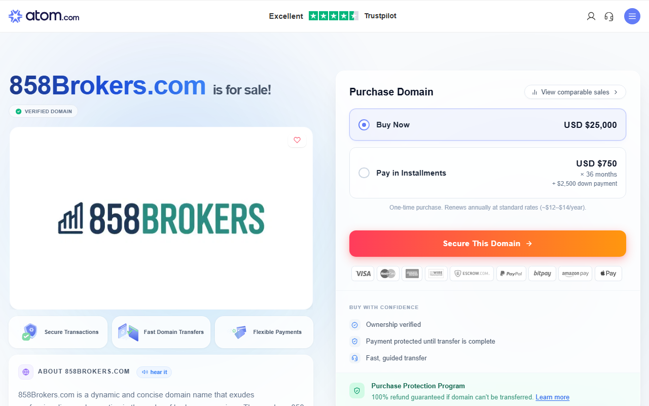 858brokers.com screenshot