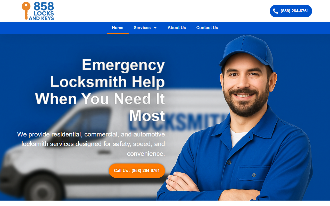 858locksandkeys.com screenshot