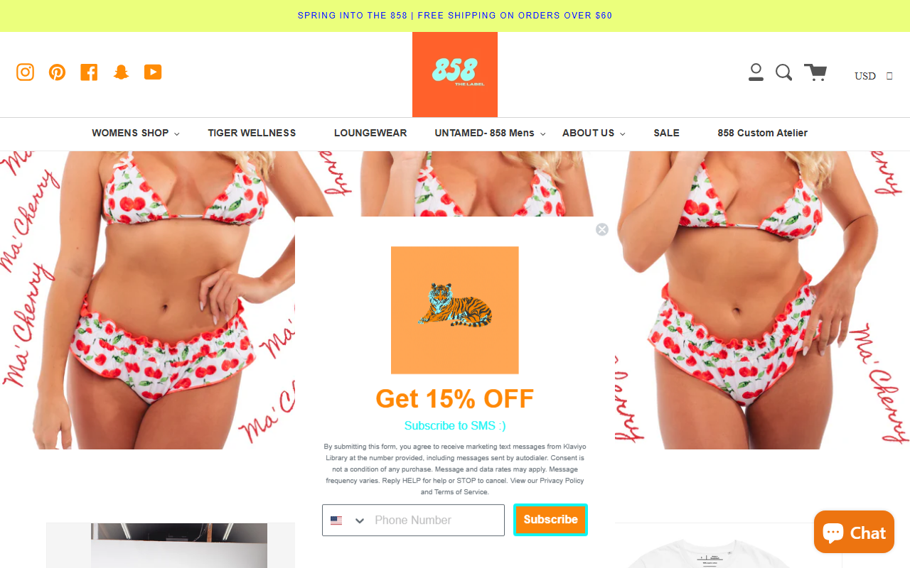 858thelabel.com screenshot