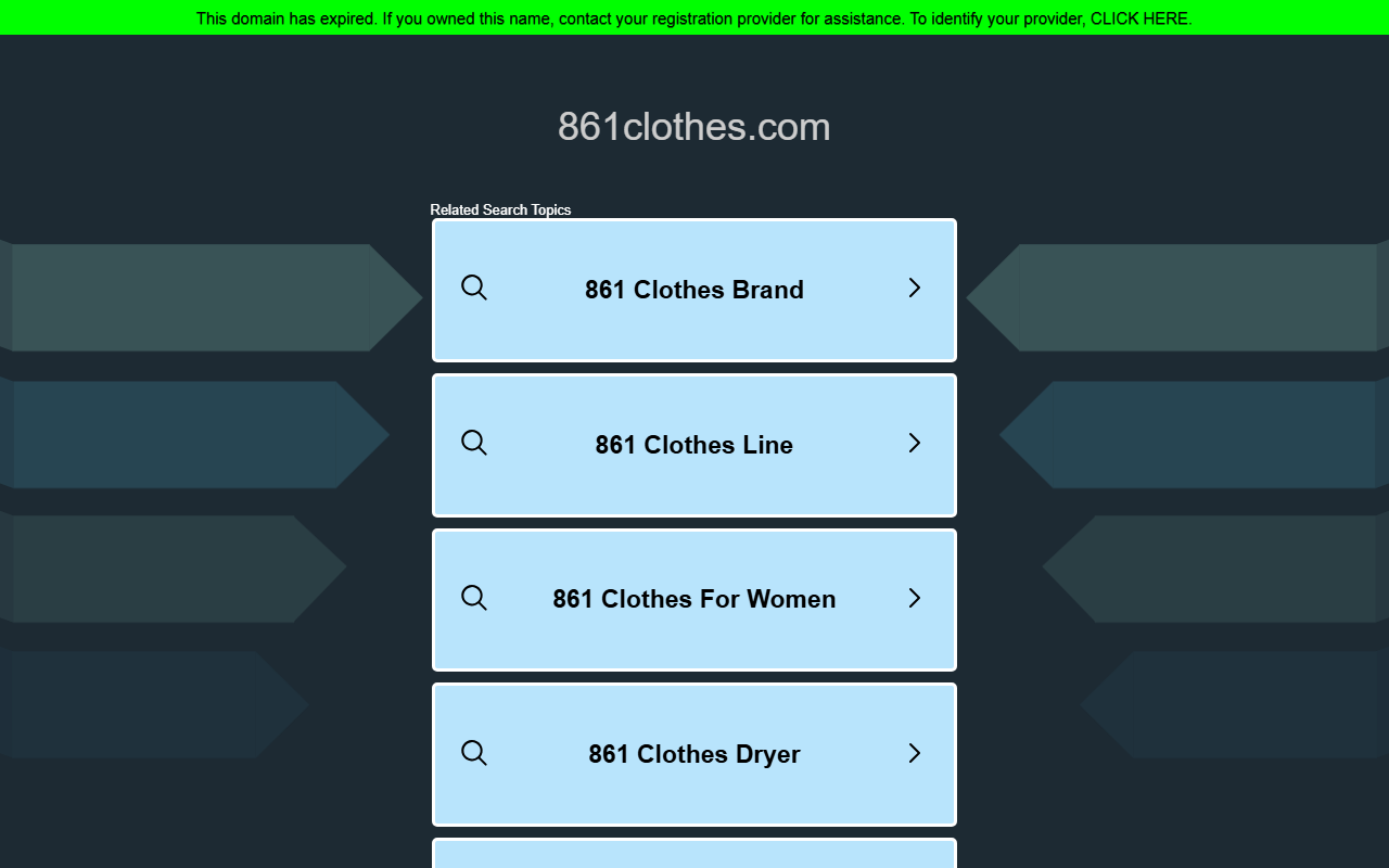 861clothes.com screenshot