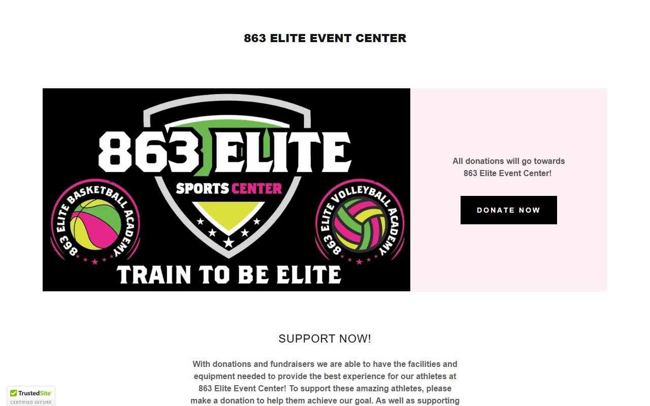 863eventcenter.com screenshot