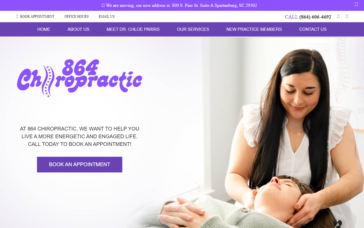 864chiropractic.com screenshot