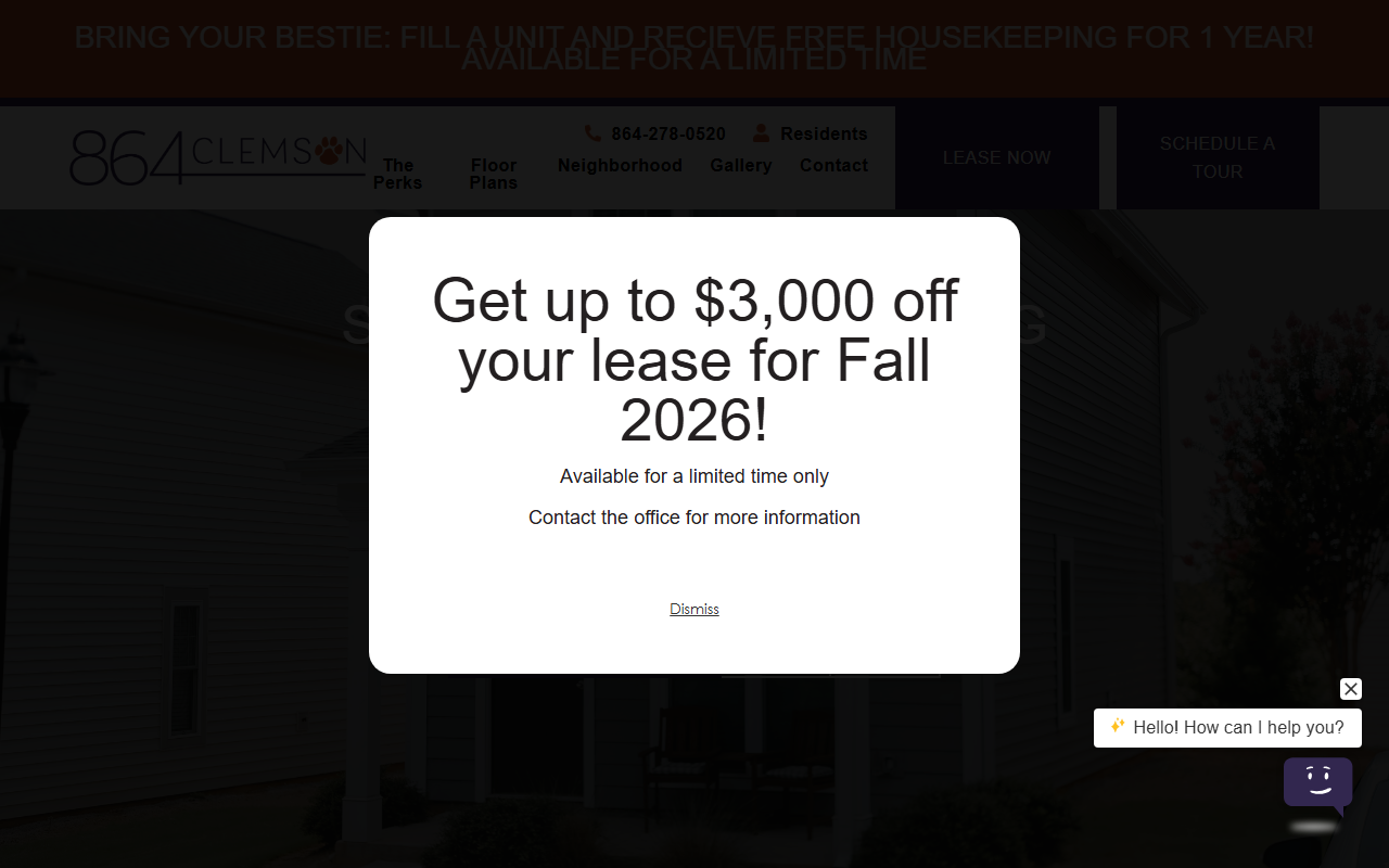 864clemson.com screenshot