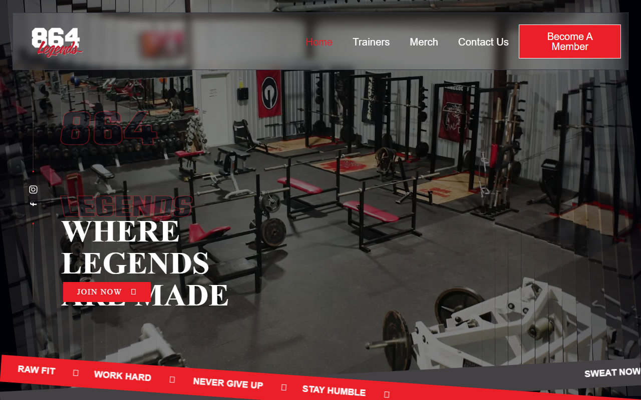 864legendsgym.com screenshot