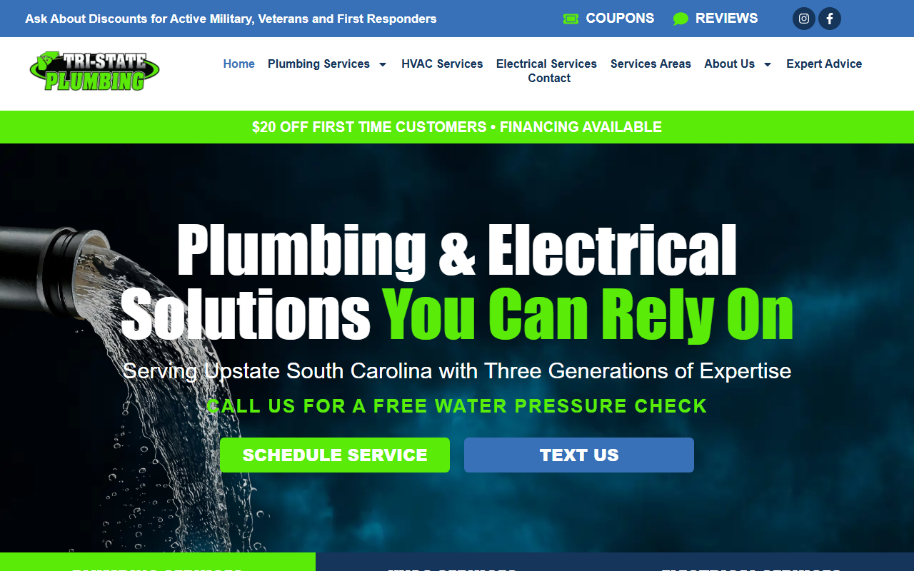 864plumbing.com screenshot