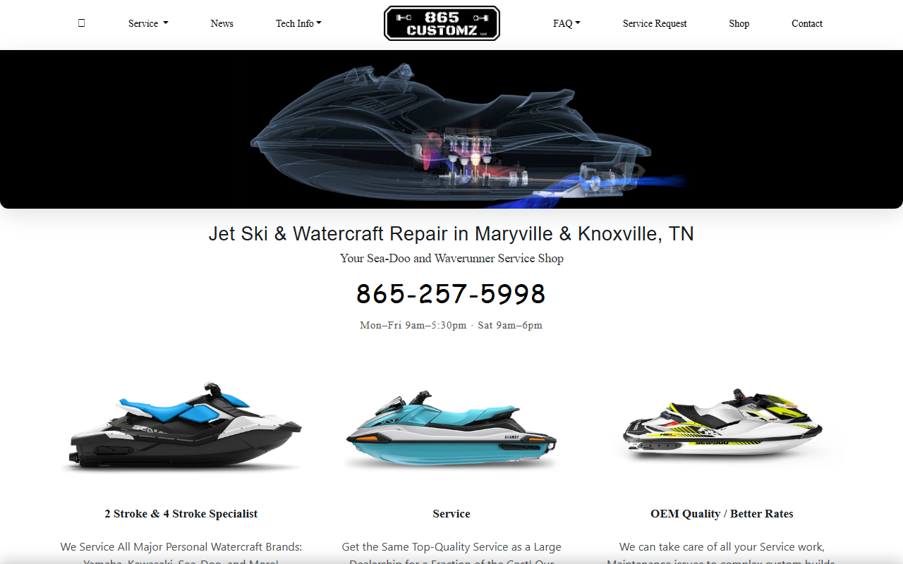865-customz.com screenshot