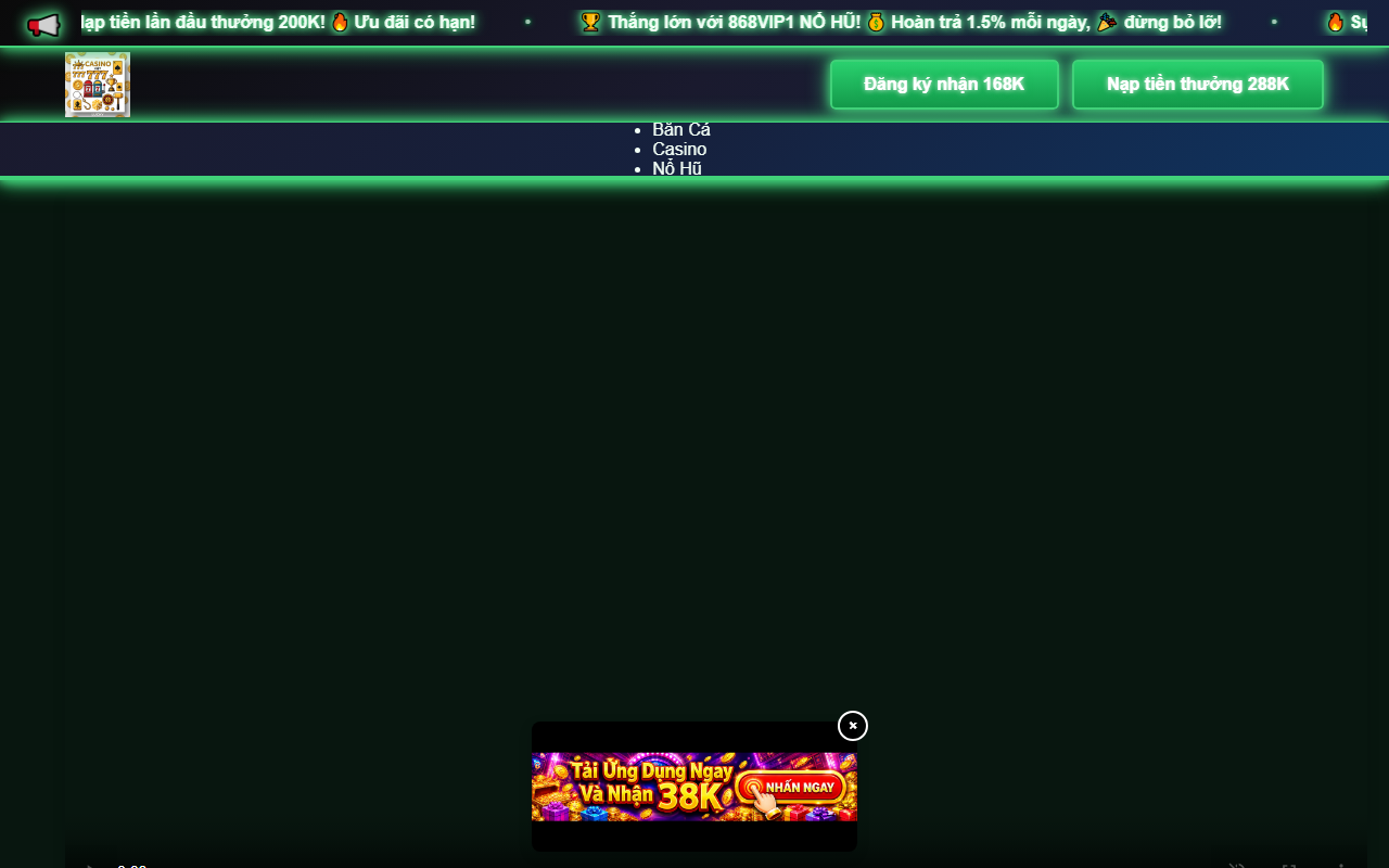 868vip1nohubet.com screenshot