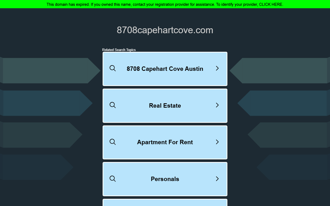 8708capehartcove.com screenshot