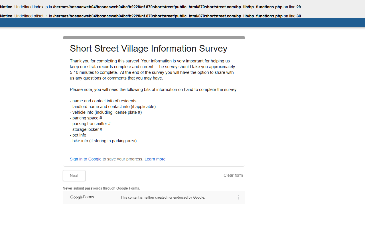 870shortstreet.com screenshot