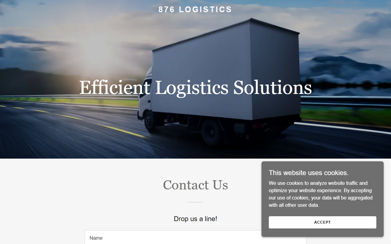 876-logistics.com screenshot