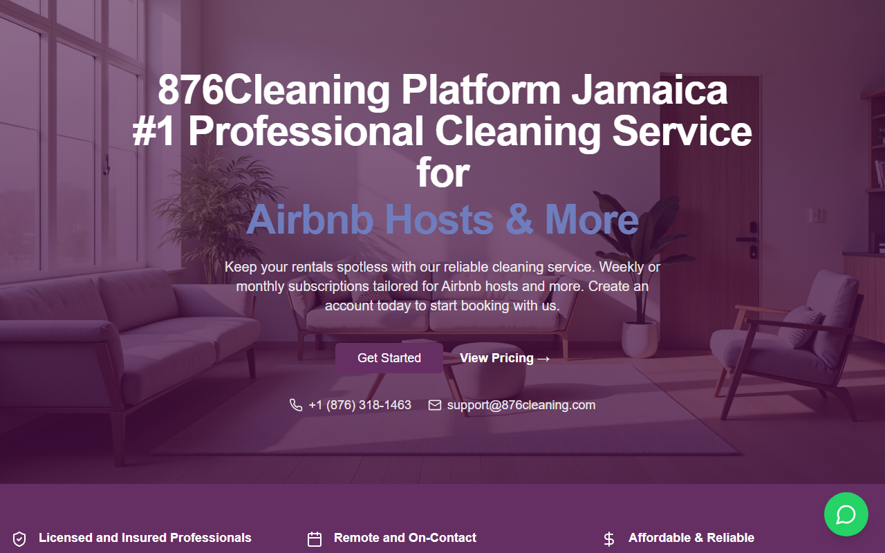 876cleaning.com screenshot