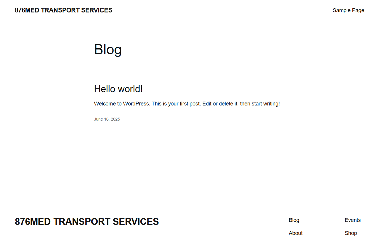 876medtransport.com screenshot