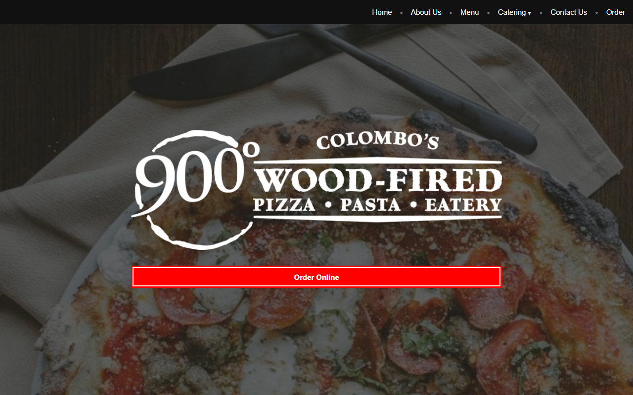 900degreespizza.com screenshot
