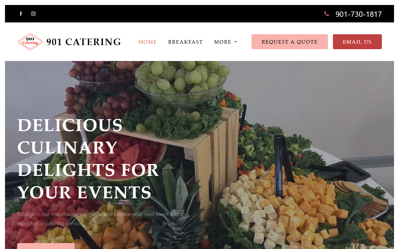 901catering.com screenshot