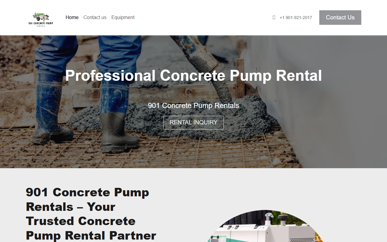 901concretepump.com screenshot