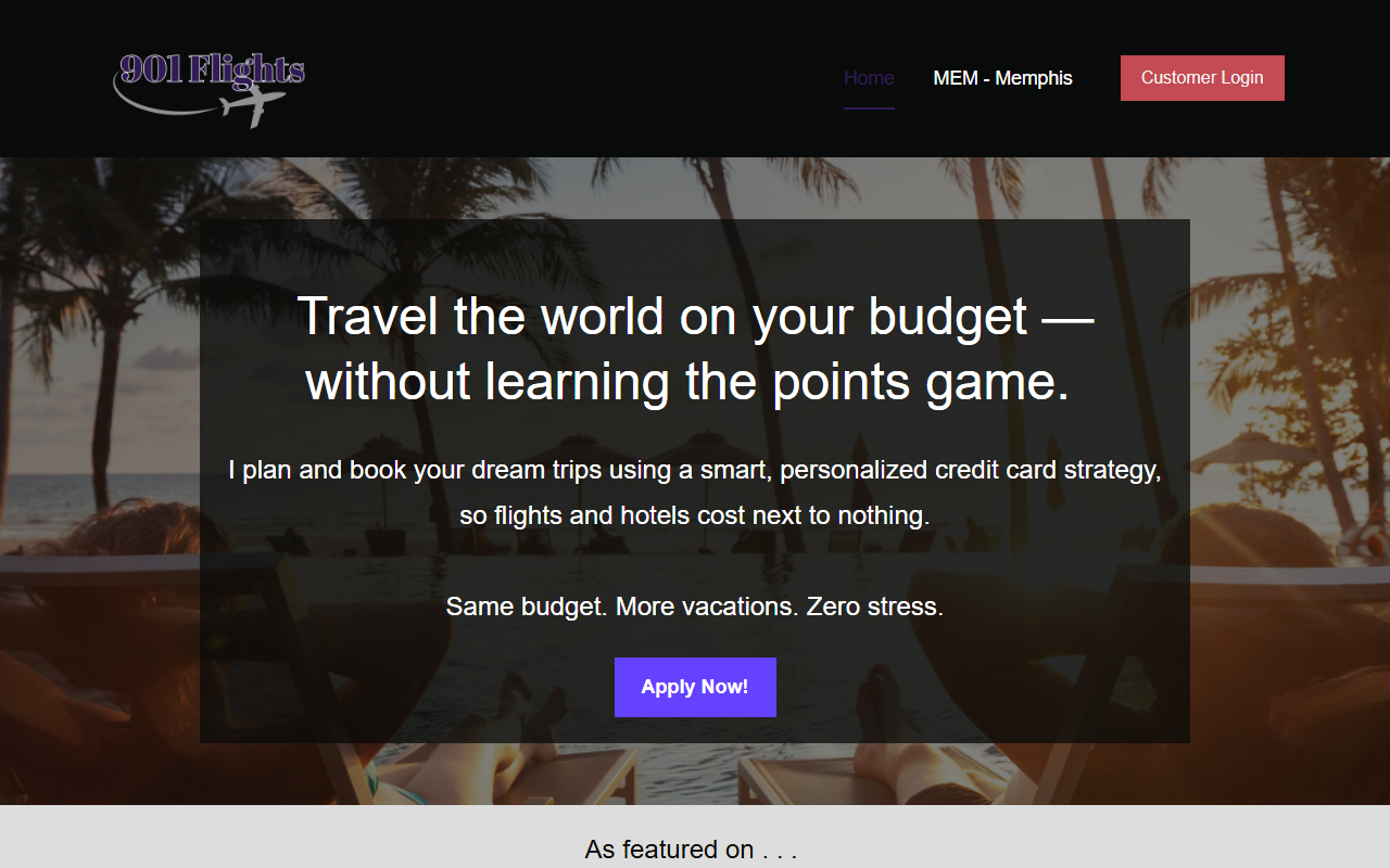 901flights.com screenshot
