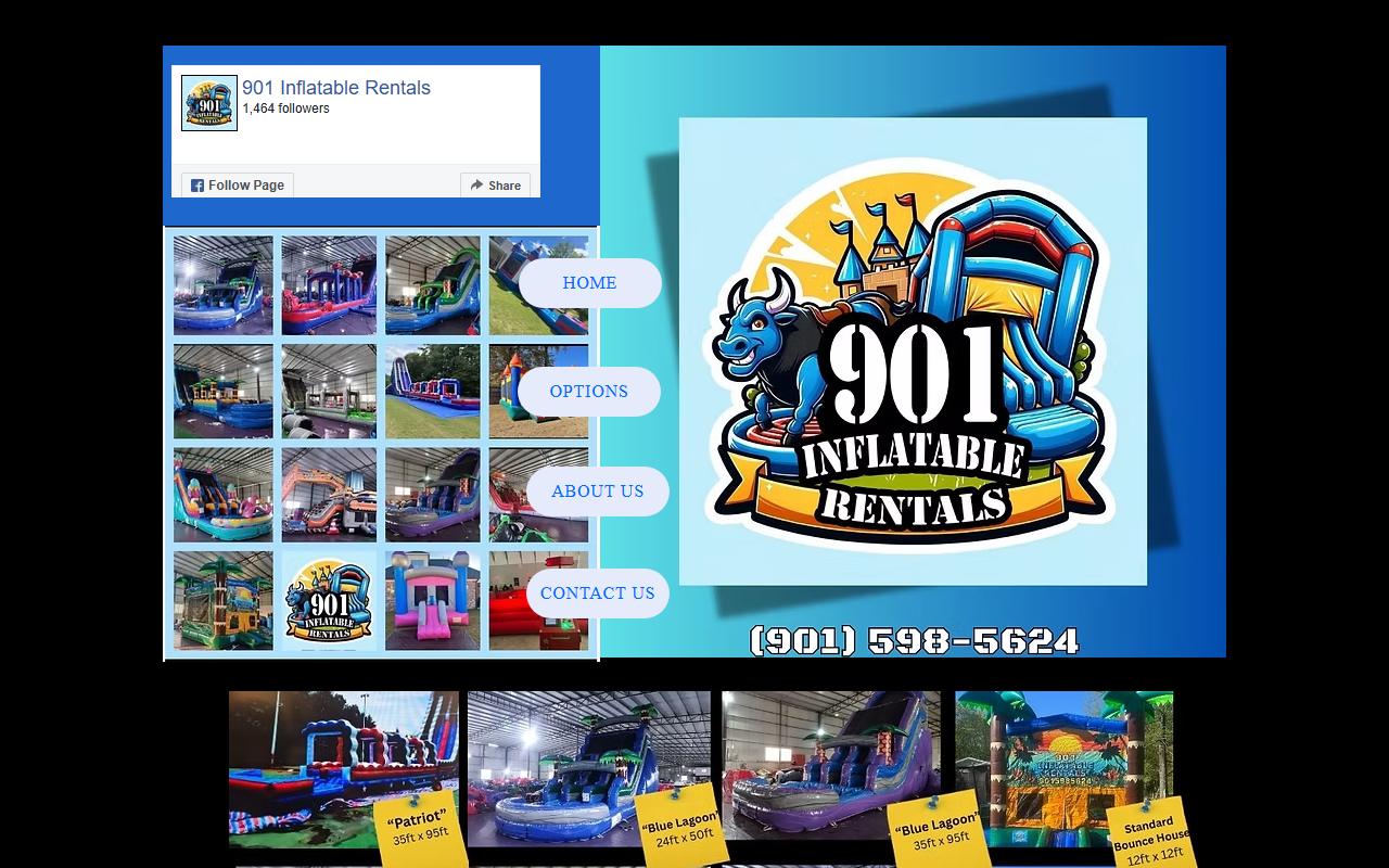 901inflatables.com screenshot