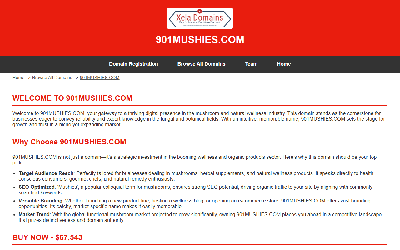 901mushies.com screenshot