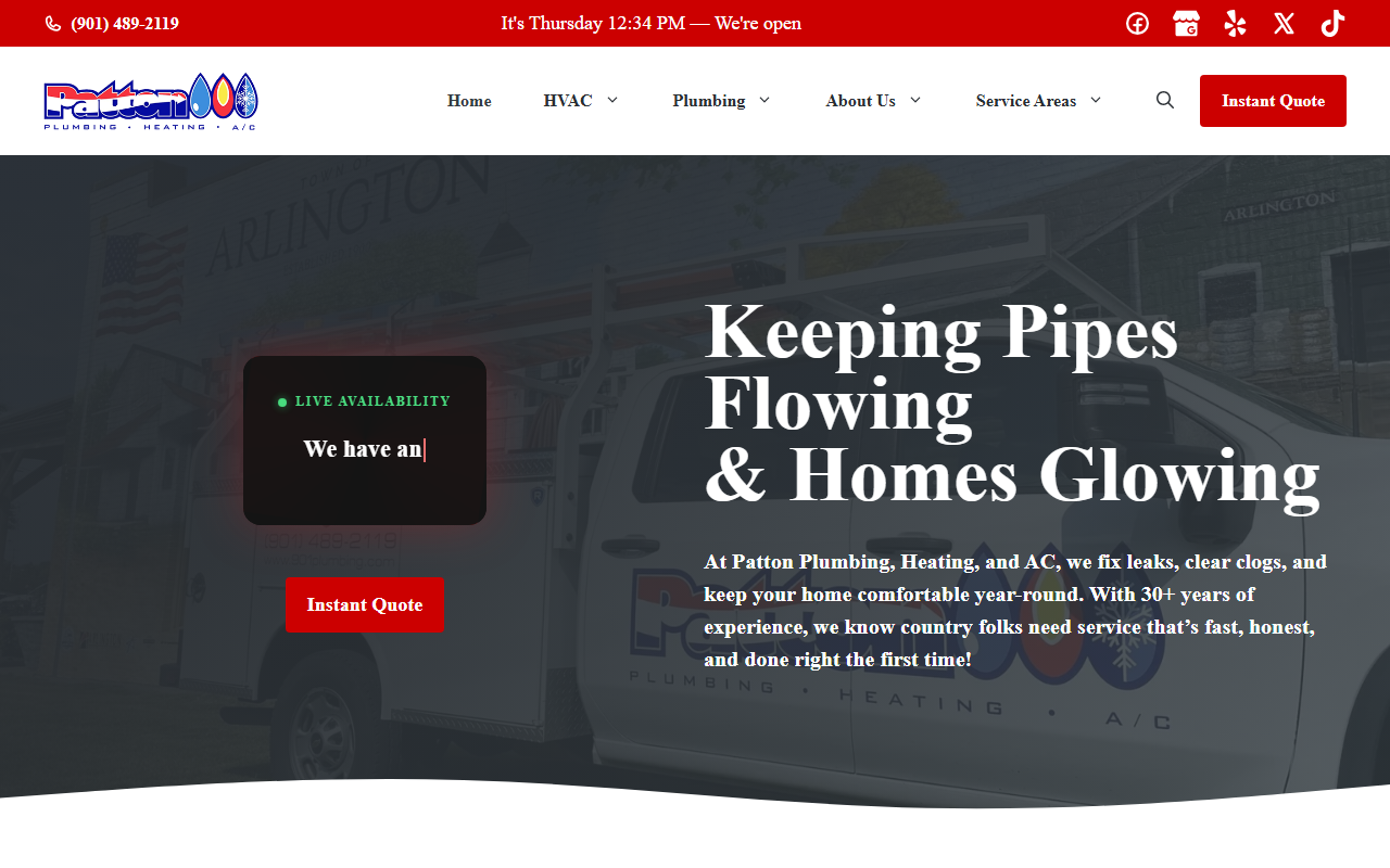 901plumbing.com screenshot