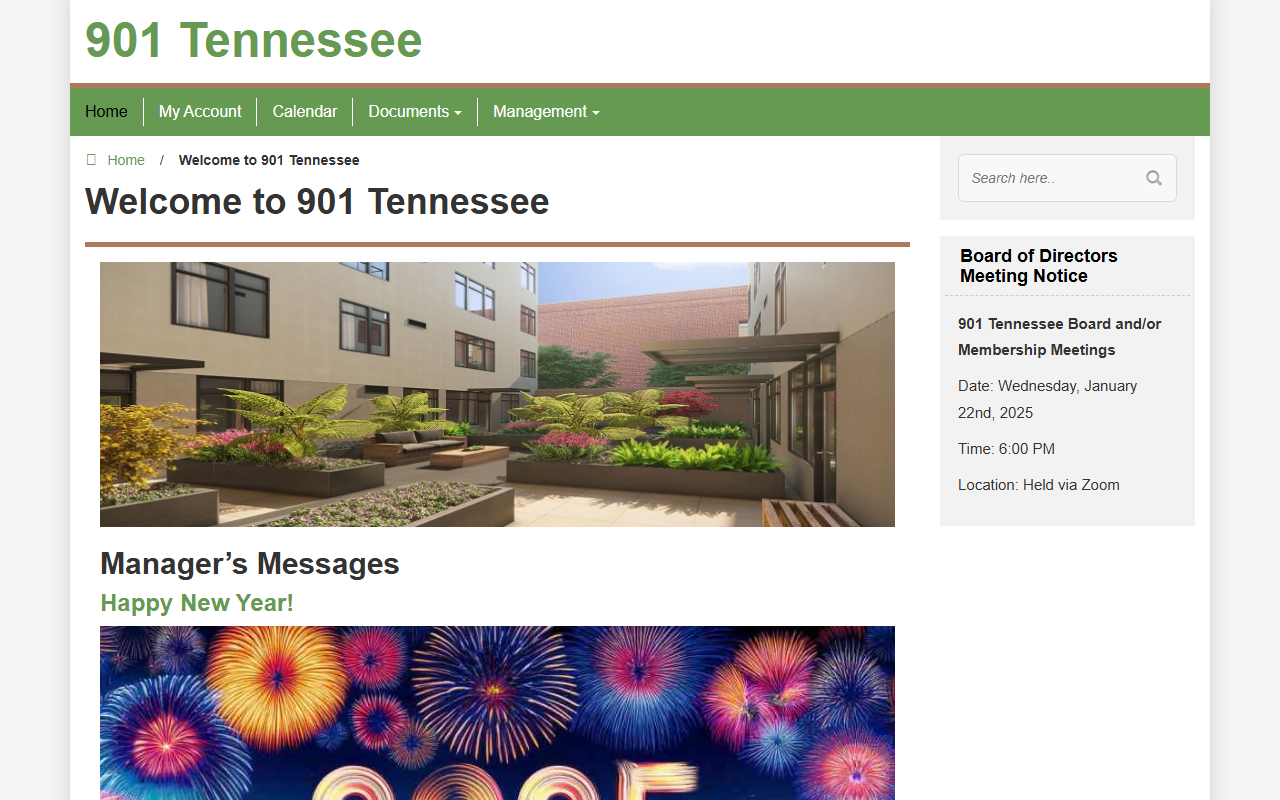 901tennesseehoa.com screenshot