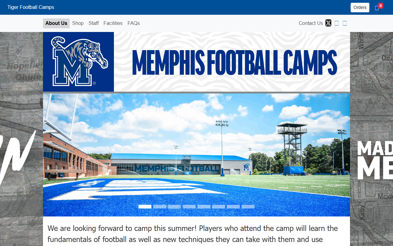 901tigerscamps.com screenshot
