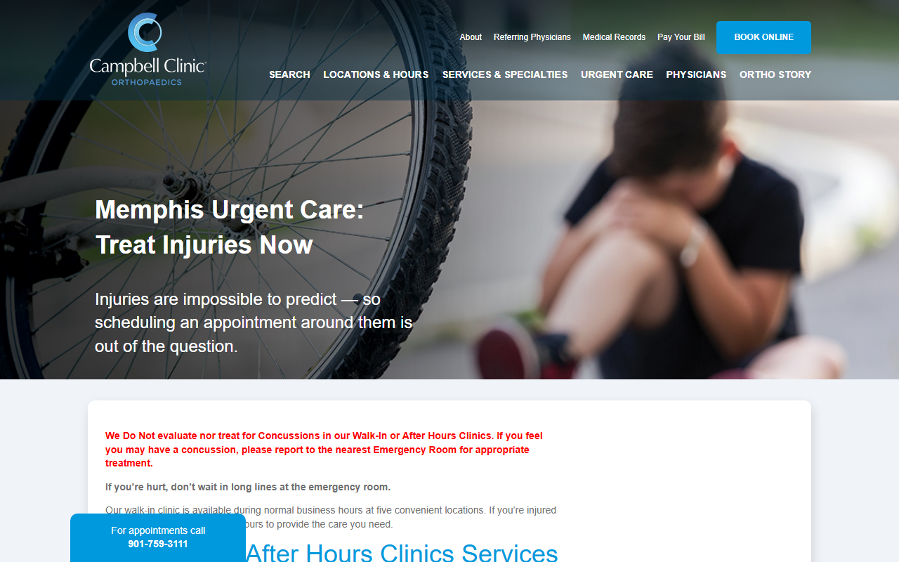 901urgentcare.com screenshot
