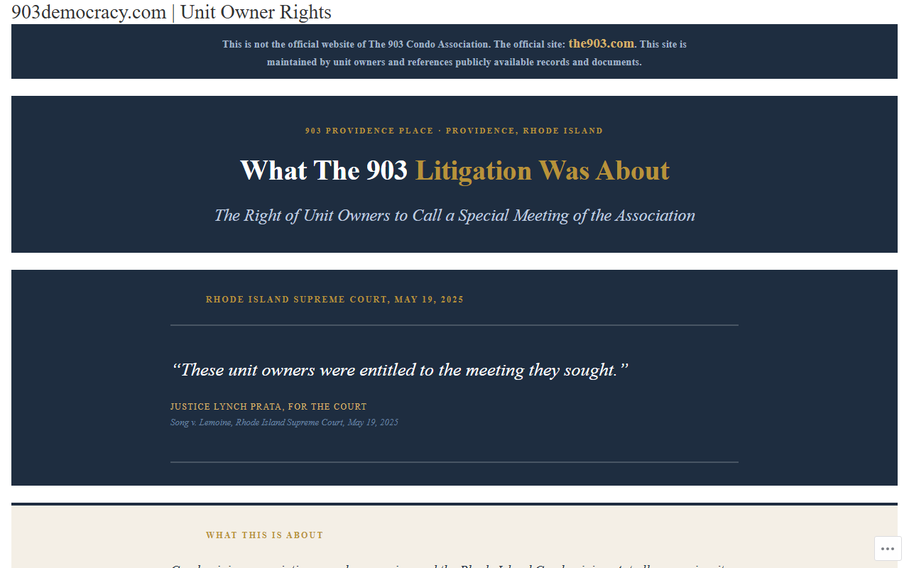 903democracy.com screenshot
