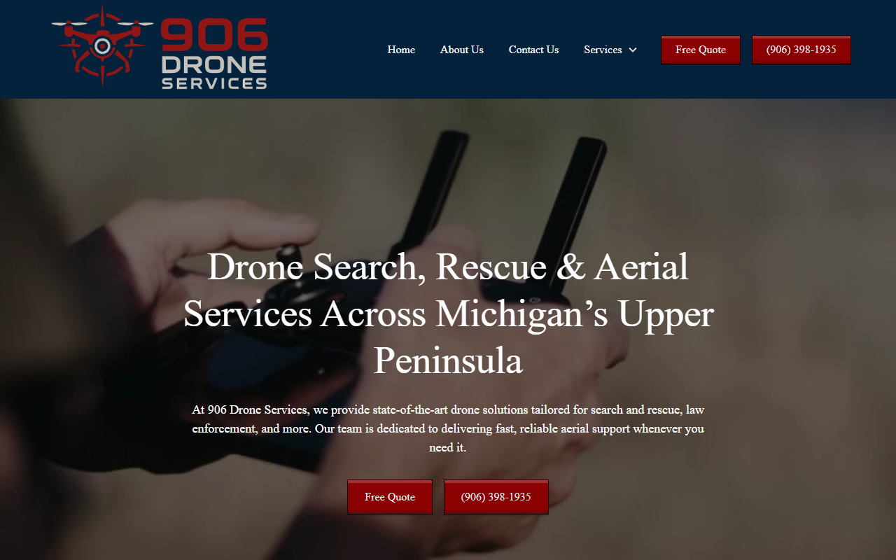 906droneservices.com screenshot