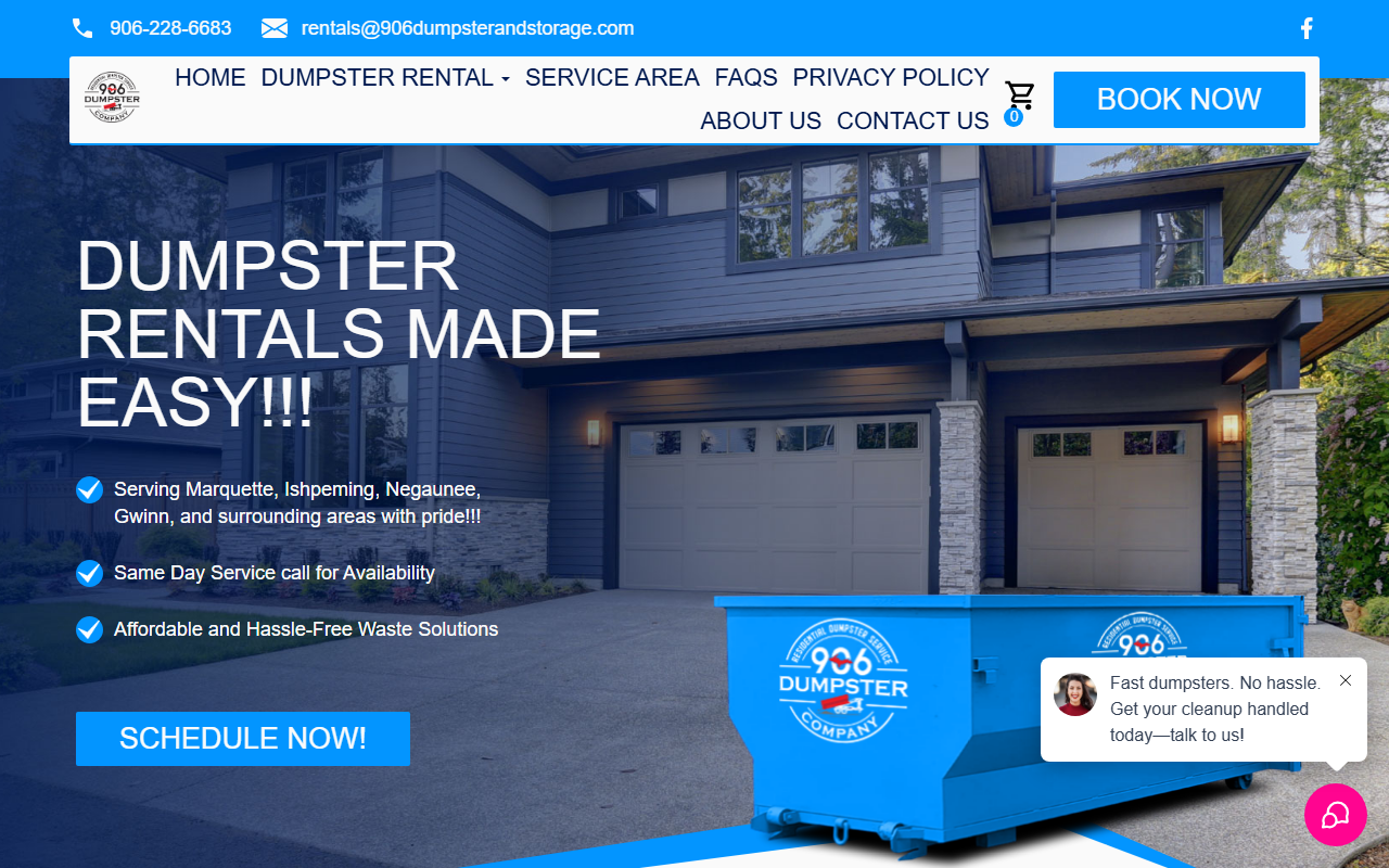 906dumpster.com screenshot