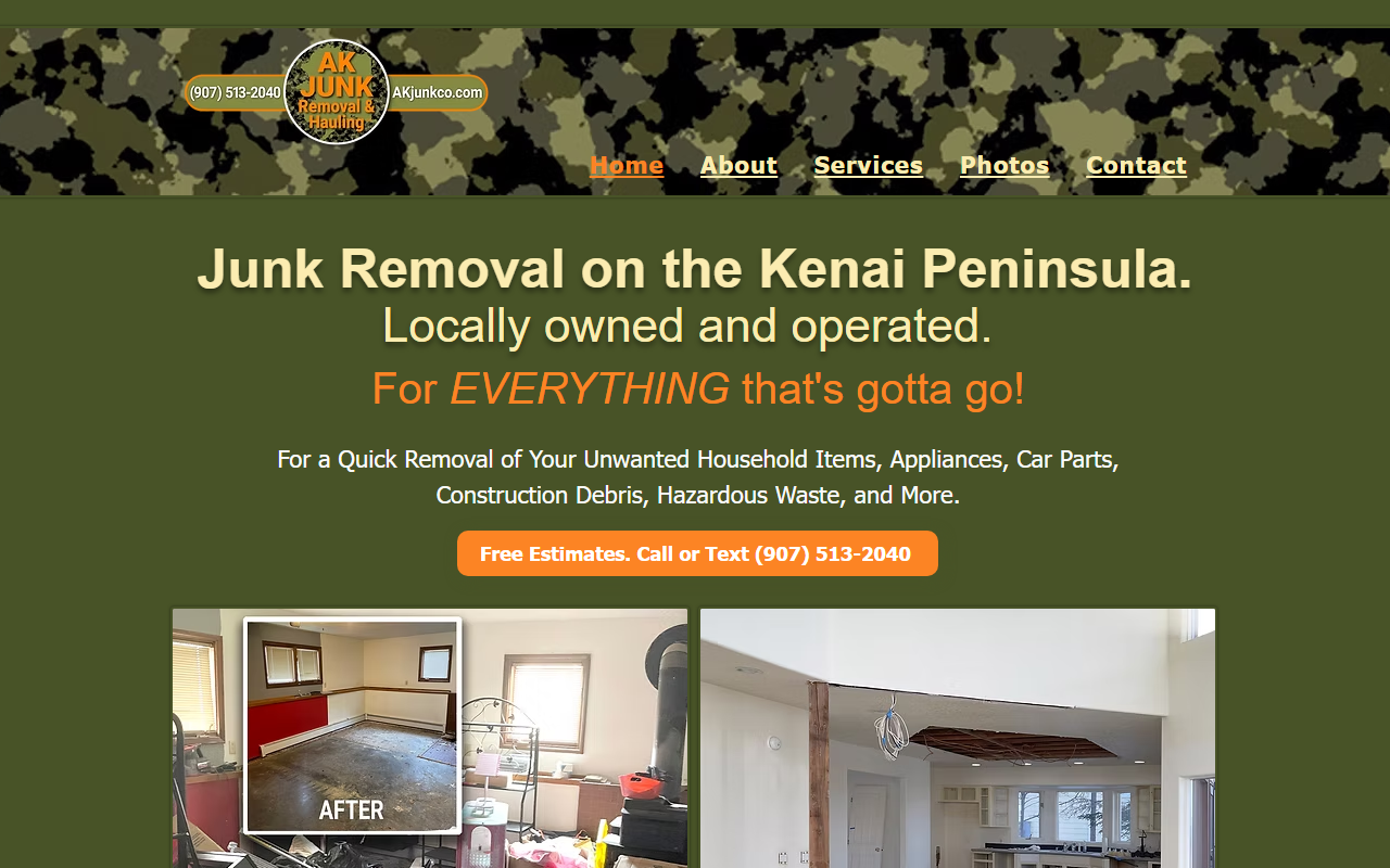 907junkremoval.com screenshot