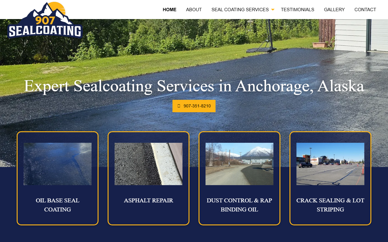 907sealcoating.com screenshot
