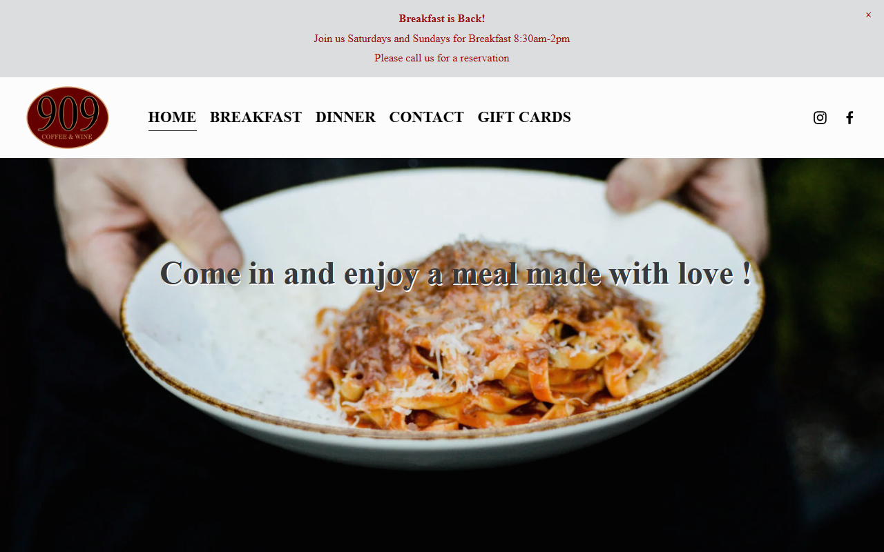 909coffeewine.com screenshot
