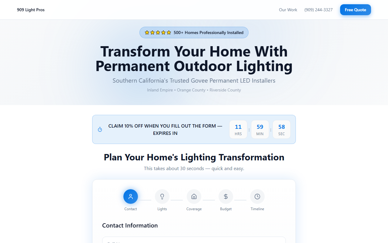 909lightpros.com screenshot