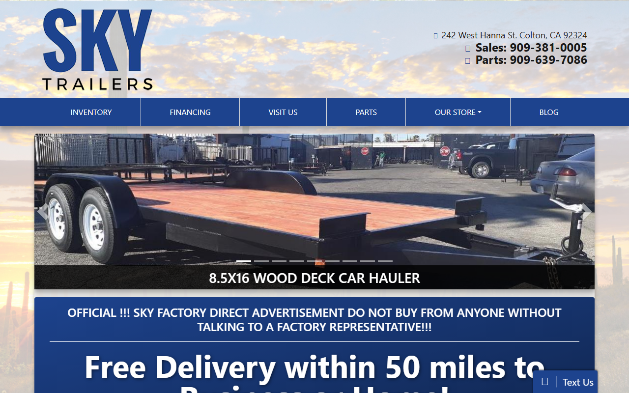 909trailers.com screenshot