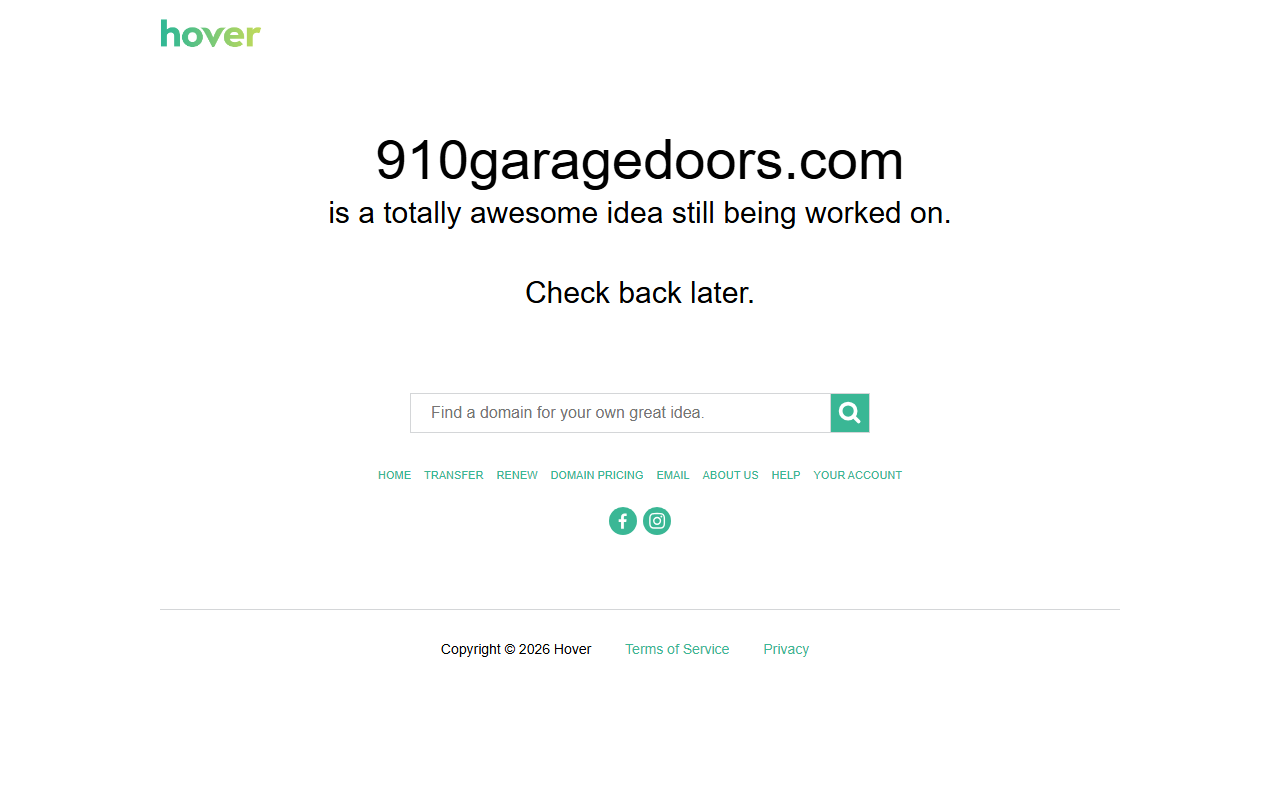 910garagedoors.com screenshot