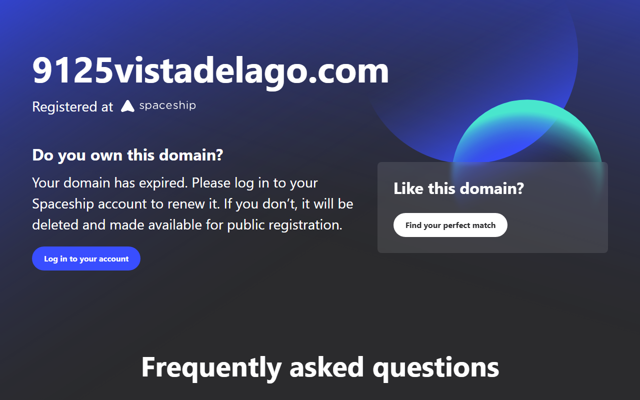 9125vistadelago.com screenshot