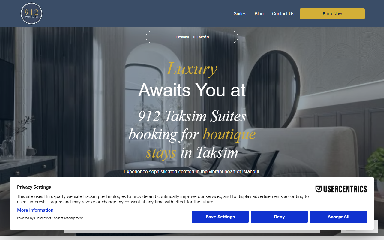 912taksimsuites.com screenshot